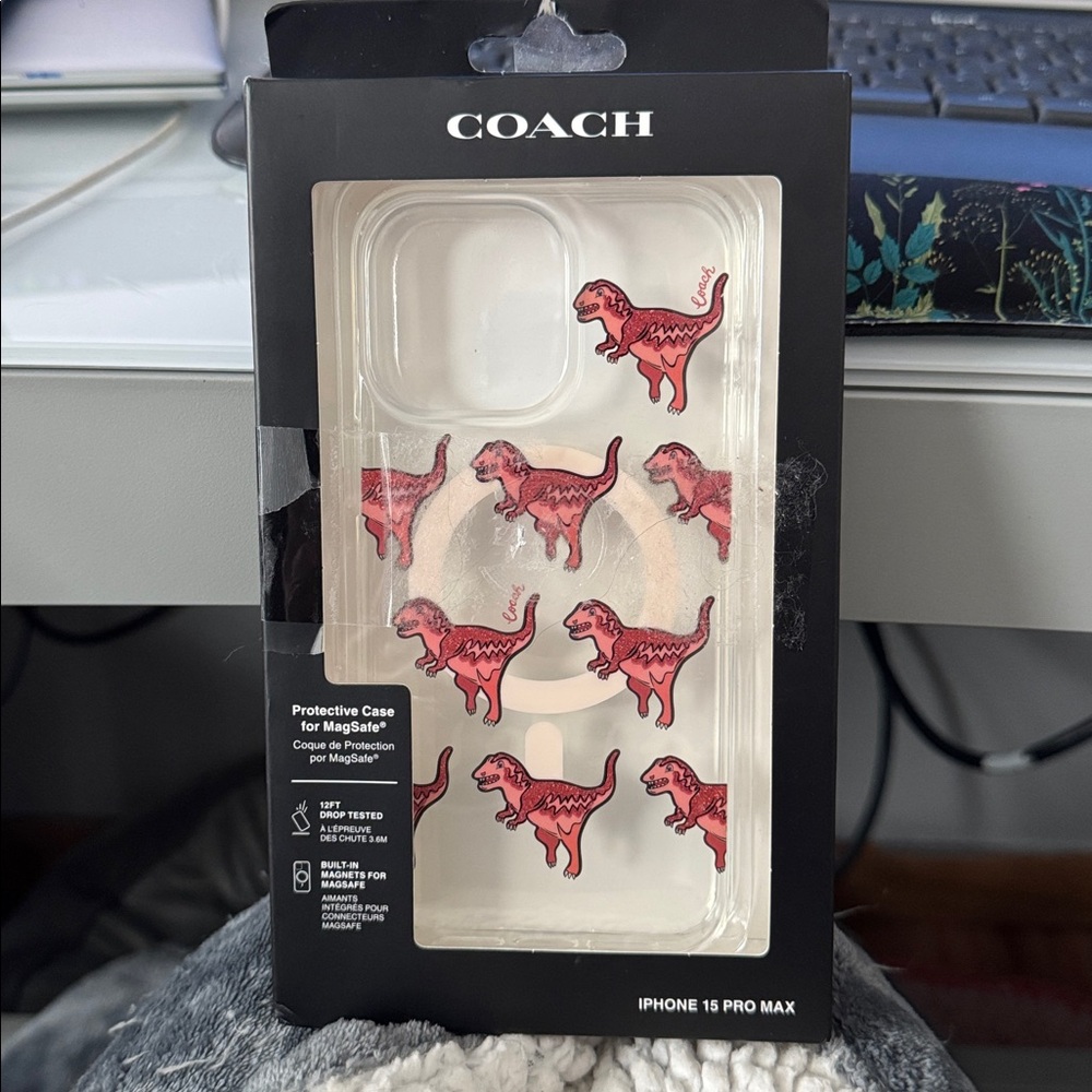 Coach Rexy Glitter Dinosaur Phone Case